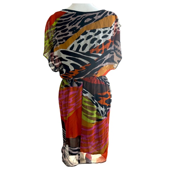 Trina Turk Caspian Silk Mini Dress in Multi Animal Print - Picture 2 of 7